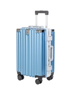 УЦЕНКА Чемодан 20", 33×21×54, отд на молнии, 2 код замка, крючок, синий - Фото 2