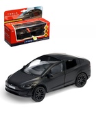 Машина металл. "Tesla Model X Plaid", 12 см, свет-звук, двери, инерц., черный мат. MODELX-12SLMAT-BK - фото 68177529