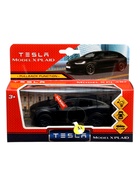 Машина металл. "Tesla Model X Plaid", 12 см, свет-звук, двери, инерц., черный мат. MODELX-12SLMAT-BK - фото 68177536