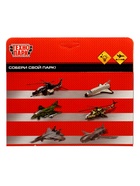 Модель металл. "Авиалайнер", 22 см, свет-звук, инерц., подв. детали 1706C158-R (36) - фото 120955521