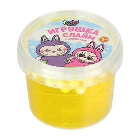 Слайм «Фантастическое существо», с шариками, желтый