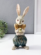 Фигура полистоун «Зайчик с золотым яичком», 12×9.5×30 см - фото 809455145
