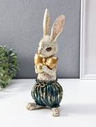 Фигура полистоун «Зайчик с золотым яичком», 12×9.5×30 см - фото 809455147