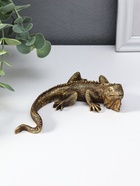 Фигурка полистоун «Игуана», под золото, 15.5×11×3.2 см - фото 809455161