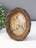 Фоторамка для фото 10×15 см «Винтажные цветы», полистоун под т. золото, 15×1.5×20 см - Фото 1