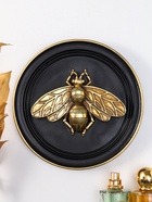 Панно настенное полистоун «Муха», чёрный с золотом, 19.2×3×19.2 см - Фото 1