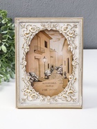 Фоторамка для фото 13×18 см «Овал в розах», полистоун, белая с золотом, 14×1.5×19 см - Фото 1