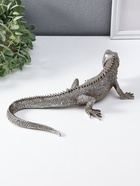 Фигура полистоун «Игуана», под чернённое серебро, 25.2×12.2×7 см - фото 809455206
