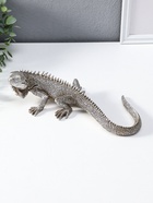 Фигура полистоун «Игуана», под чернённое серебро, 25.2×12.2×7 см - фото 809455207