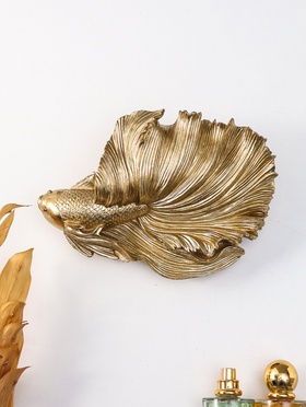 Панно настенное полистоун «Средняя золотая рыбка. Вуалехвост», 21.7×14.2×8 см  (артикул 10915494)  большой выбор товаров оптом и в розницу по низким ценам с доставкой