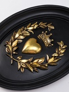 Панно настенное полистоун «Сердце с короной», чёрный с золотом, 20×2.5×26.2 см  (артикул 10915496)  большой выбор товаров оптом и в розницу по низким ценам с доставкой