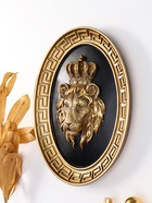 Панно настенное полистоун «Лев - царь зверей», чёрный с золотом, 20×4.5×26.2 см  (артикул 10915497)  большой выбор товаров оптом и в розницу по низким ценам с доставкой