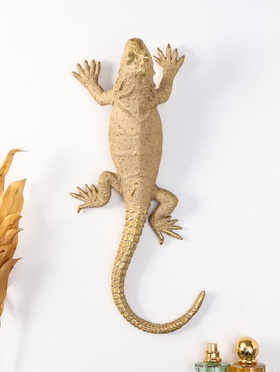 Панно настенное полистоун «Ящерица шипохвост», под золото, 38.7×16.9×9.5 см  (артикул 10915505)  большой выбор товаров оптом и в розницу по низким ценам с доставкой