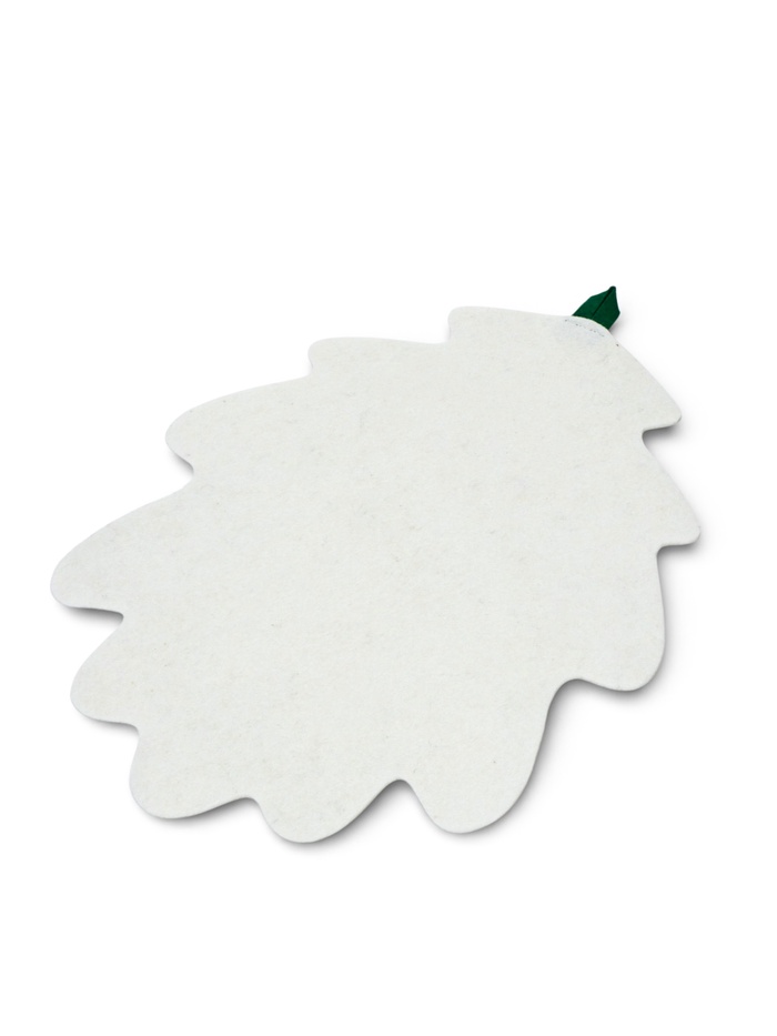 Коврик - сидушка для бани и сауны «Дубовый лист», 51×38 см, войлок, белый - Фото 1