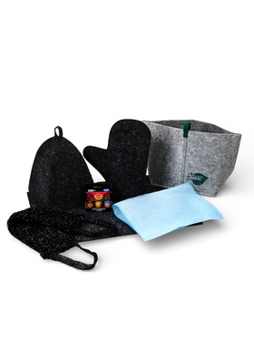 Набор для бани «Чистый успех» (шапка, коврик, рукавица, масла, мочалки)  (артикул 10972226)  большой выбор товаров оптом и в розницу по низким ценам с доставкой