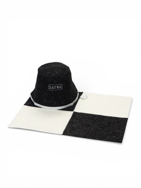 Набор для бани в пакете «Сауна» (шапка, коврик)  (артикул 10972229)  большой выбор товаров оптом и в розницу по низким ценам с доставкой