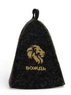 Шапка для бани и сауны «Вождь», полиэфир, шерсть, серая - Фото 3