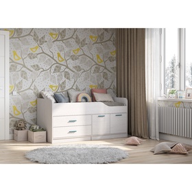 {{photo.Alt || photo.Description || 'УЦЕНКА Кровать с ящиками и тумбой Каприз 16, 1640×842×800, с/м 800×1600, Анкор белый'}}