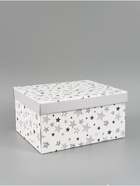 Коробка складная «Серые звёзды», 31 х 25,6 х 16 см - фото 68975002