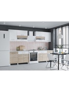 УЦЕНКА Кухонный гарнитур Тренд 2400, Белый/Сонома/Белый - Фото 2