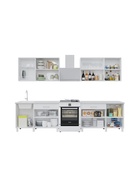 УЦЕНКА Кухонный гарнитур Тренд 2400, Белый/Сонома/Белый - Фото 3