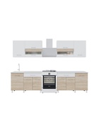 УЦЕНКА Кухонный гарнитур Тренд 2400, Белый/Сонома/Белый - Фото 5