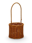 Корзина пластик 14 х 14 х 12 см, ручка17 см металл каркас коричневый - фото 68177751