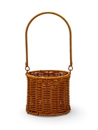 Корзина пластик 14 х 14 х 12 см, ручка17 см металл каркас коричневый - фото 68177753