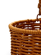 Корзина пластик 14 х 14 х 12 см, ручка17 см металл каркас коричневый - фото 68177755