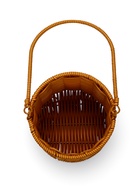 Корзина пластик 14 х 14 х 12 см, ручка17 см металл каркас коричневый - фото 68177758