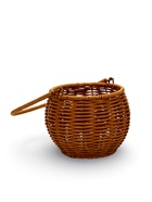 Корзина пластик 14 х 14 х 12 см, ручка17 см металл каркас коричневый - фото 68177760