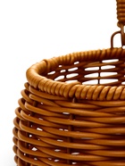 Корзина пластик 14 х 14 х 12 см, ручка17 см металл каркас коричневый - фото 68177763