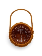 Корзина пластик 14 х 14 х 12 см, ручка17 см металл каркас коричневый - фото 68177766