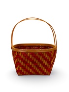 Набор корзин 2 шт 34х27х14  26х24х13 см ручка h=18/18 см красн-оранж - фото 68177800