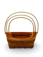 Набор корзин 3 шт 43х34х15 37х30х15 32х30х12 см ручка h=18/17/16 см - фото 68177826