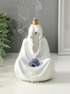 Подставка для благовоний стелющийся дым, световой «Провидец», белый, конусы 10 шт., 9×9.5×14 см - фото 809455354