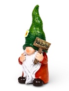 Садовая фигура из полистоуна «Гном Welcome», 10×10×27 см - Фото 1