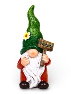 Садовая фигура из полистоуна «Гном Welcome», 10×10×27 см - Фото 2