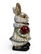 Садовая фигура из полистоуна «Зайка с грибами», 26×12×16 см - фото 68177863