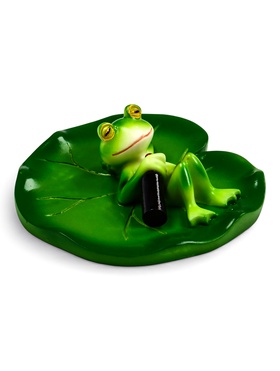 Садовая фигура из полистоуна «Лягушка на отдыхе», 10×11×6 см, плавающая 10919489