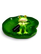 Садовая фигура из полистоуна «Лягушка на отдыхе», 10×11×6 см, плавающая - фото 68177874