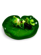 Садовая фигура из полистоуна «Лягушка на отдыхе», 10×11×6 см, плавающая - фото 68177875