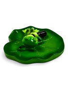 Садовая фигура из полистоуна «Лягушка на отдыхе», 10×11×6 см, плавающая - фото 68177876