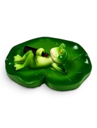 Садовая фигура из полистоуна «Лягушка на отдыхе», 10×11×6 см, плавающая 10919489