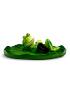 Садовая фигура из полистоуна «Лягушка на отдыхе», 10×11×6 см, плавающая 10919489