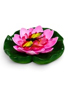 Садовая фигура из полистоуна «Лотос с бабочкой», 10×11×6 см, плавающая 10919492