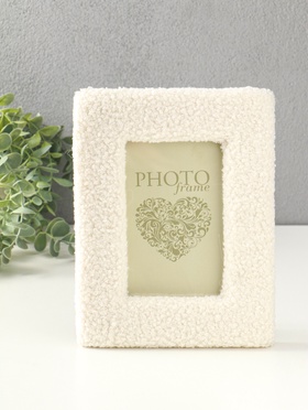 Фоторамка МДФ, иск. мех 10х15 см 
