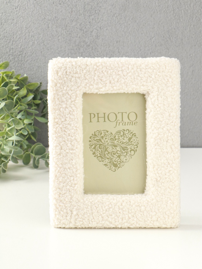 Фоторамка МДФ, иск. мех 10х15 см 