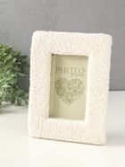 Фоторамка для фото 10×15 см «Плюшевая», белая, 22×16.5×2 см - Фото 2