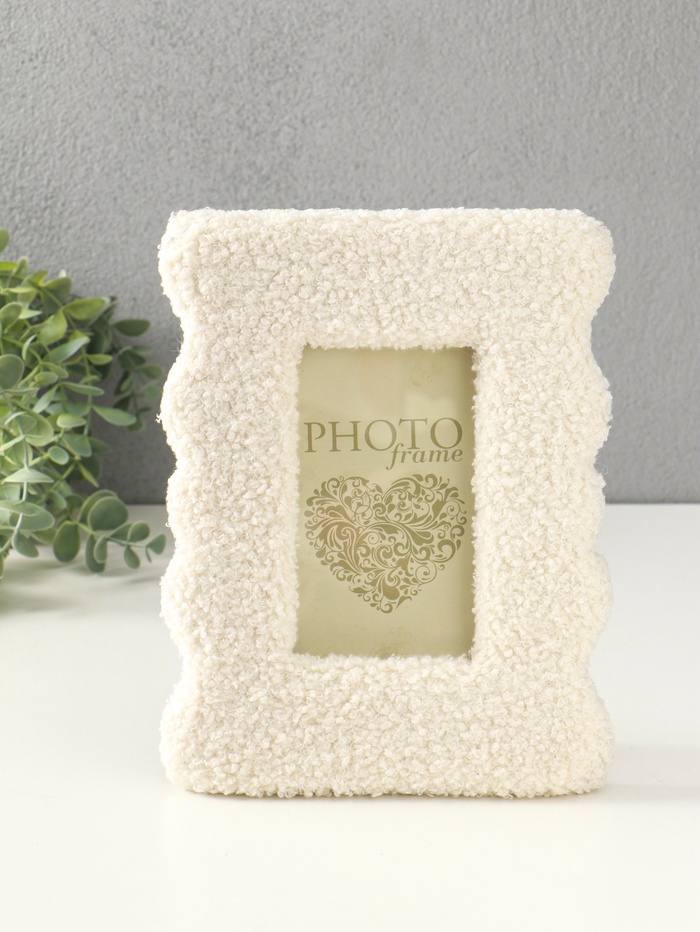 Фоторамка МДФ, иск. мех 9х14 см 